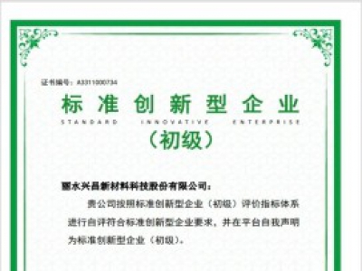 全縣首家！遂昌一企業(yè)通過國家級標(biāo)準(zhǔn)創(chuàng)新型企業(yè)認(rèn)定